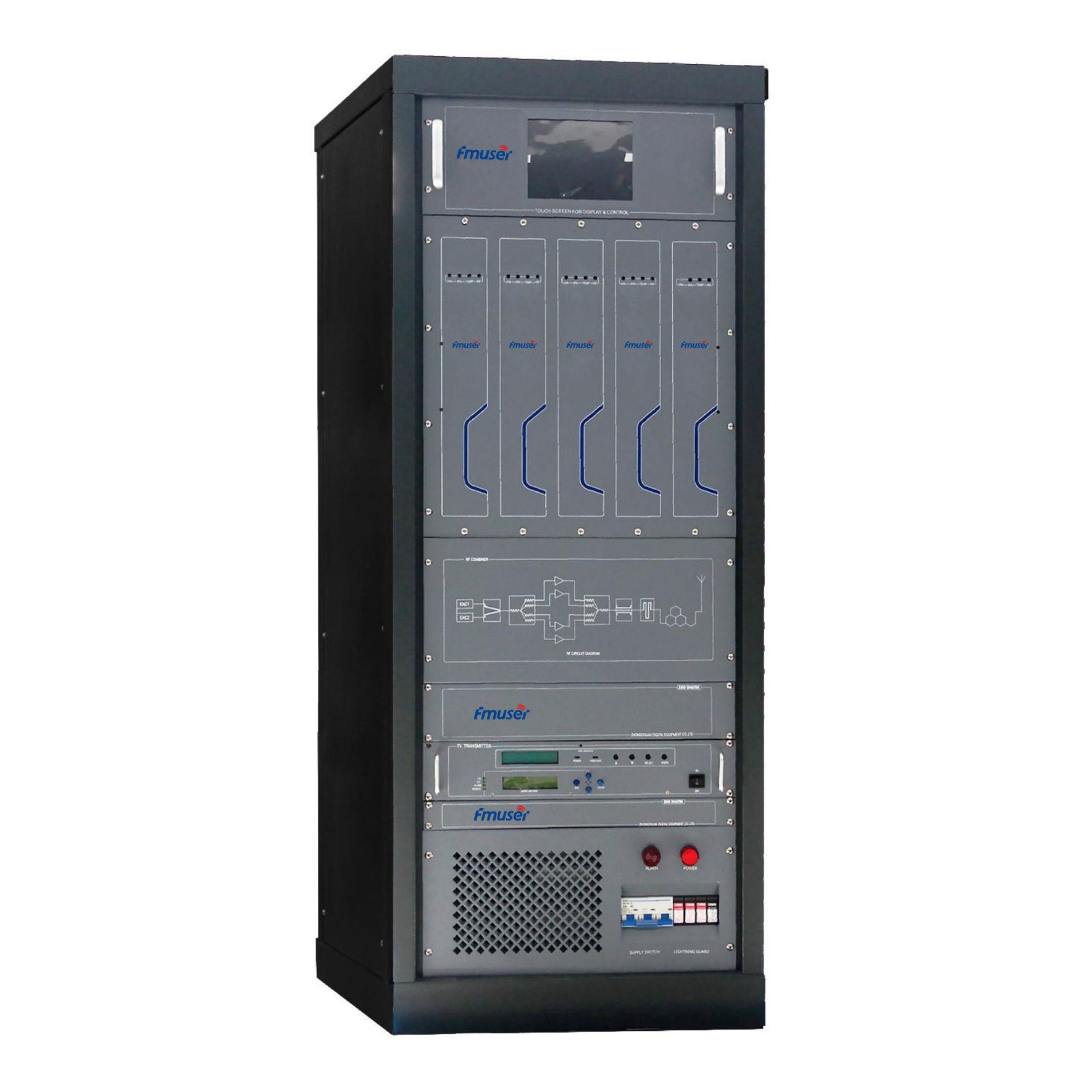 FMUSER CZH518A-3KW 3KW 3000w Analog TV-sändare Professional VHF / UHF Analog TV-sändare för TV-stationer