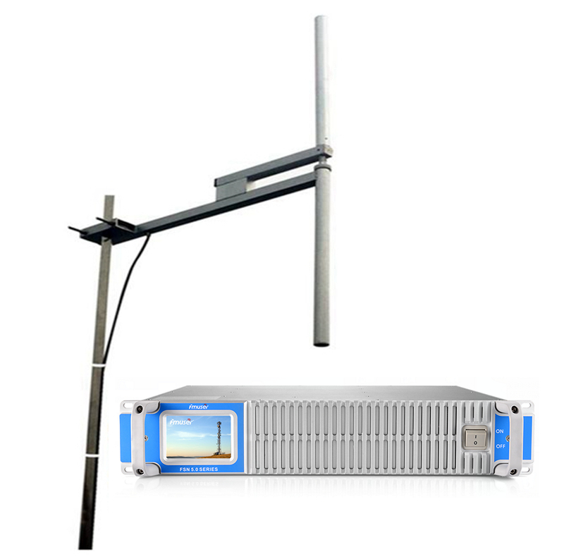 Rádiový vysílač FMUSER FSN-1000T 1000 Watt 1KW FM vysílač s dotykovou obrazovkou FM anténa s anténou FU-DV2 a 30m 1/2 "kabelem