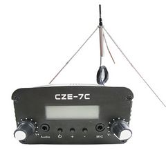 CZE-7C FM Transmitter Mini Radio FM Stereo Station 2024 Black with 5 Antennas