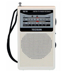 TECSUN R-218 Radio  AM/FM/TV Pocket Radio R218 Radio Receiver Built-In Speaker Economic battery consume