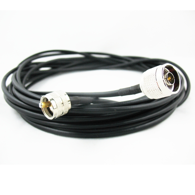 FMUSER SYV-50-3 RF Cable FM Antenna Feeder Cable 8 Meters with N-J SL16-J Connector
