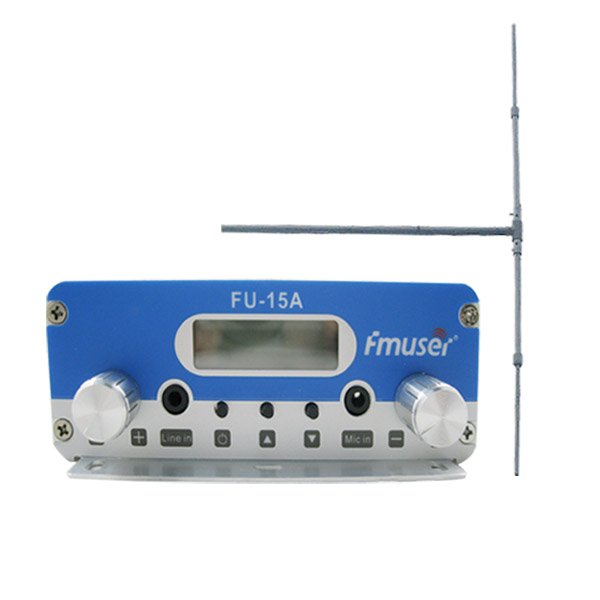 Wholesale Amazon FMUSER FU-15A Silver 15W FM RadioTransmitter Set Long Range FM Broadcast Transmittter FM Exciter+DP100 1/2 Wave Dipole Antenna Kit For FM Radio Station CZE-15A CZH-15A