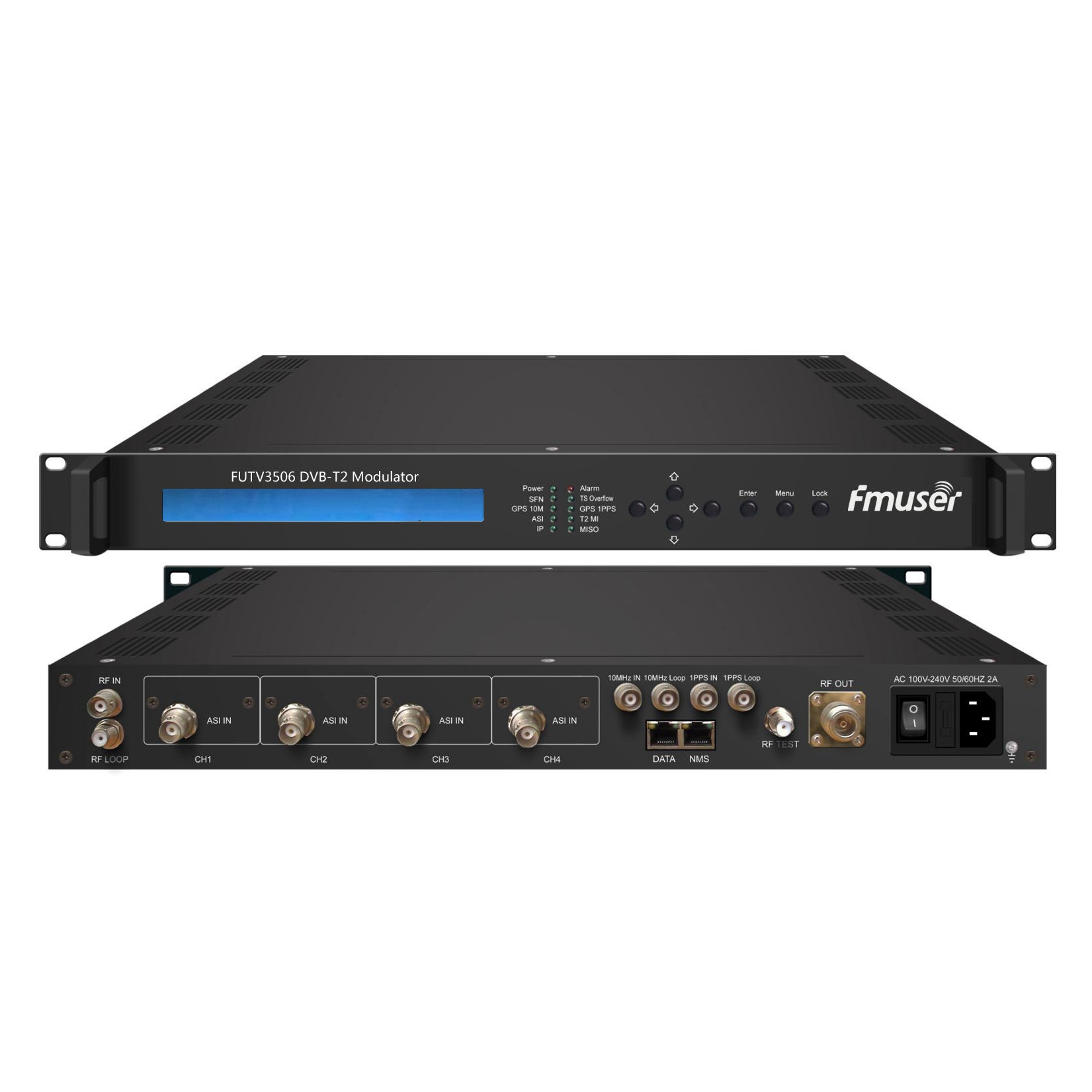 FMUSER FUTV3506 DVB-T modulator Over IP  (2*ASI in,1* IP out,QPSK/16QAM/64QAM/256QAM )with network system