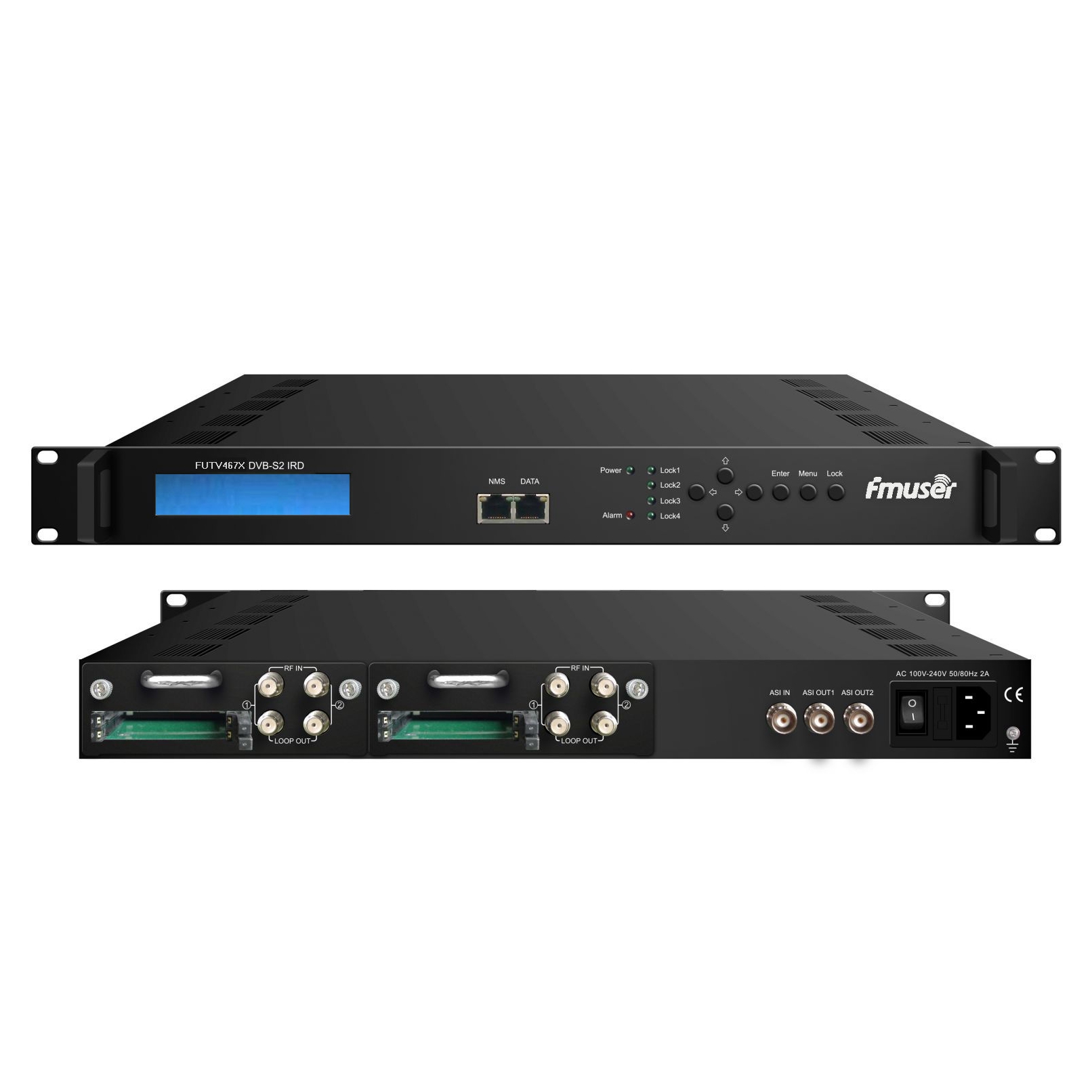 FMUSER  FUTV467X 4 Tuner CAM IRD(4 DVB-C/T/S/S2 RF Input,1 ASI IP In,2 ASI 1 IP Output)with MUX